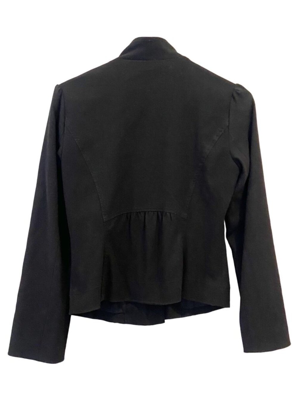 Elevenses Black Jacket With Ruching In Back Size 4 - Picture 2 of 6